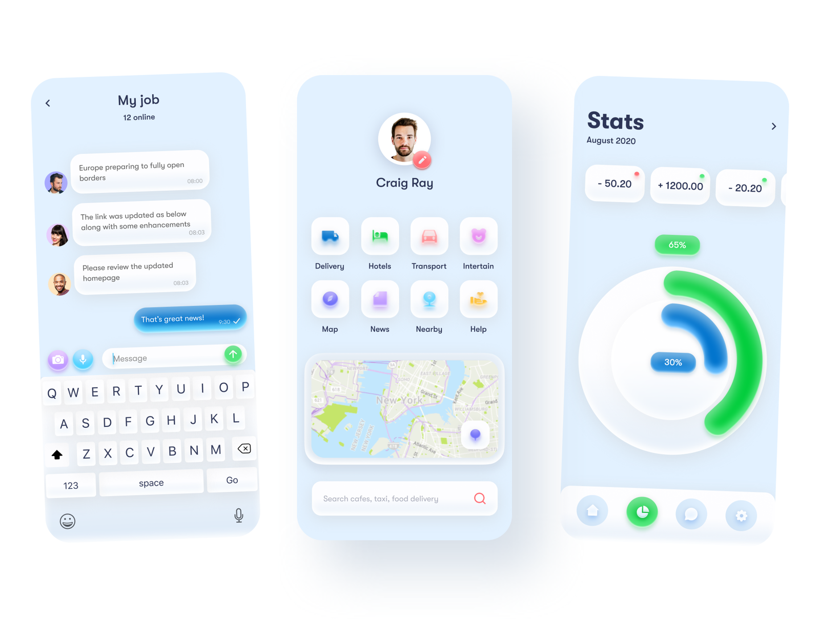 Nomo — Screens