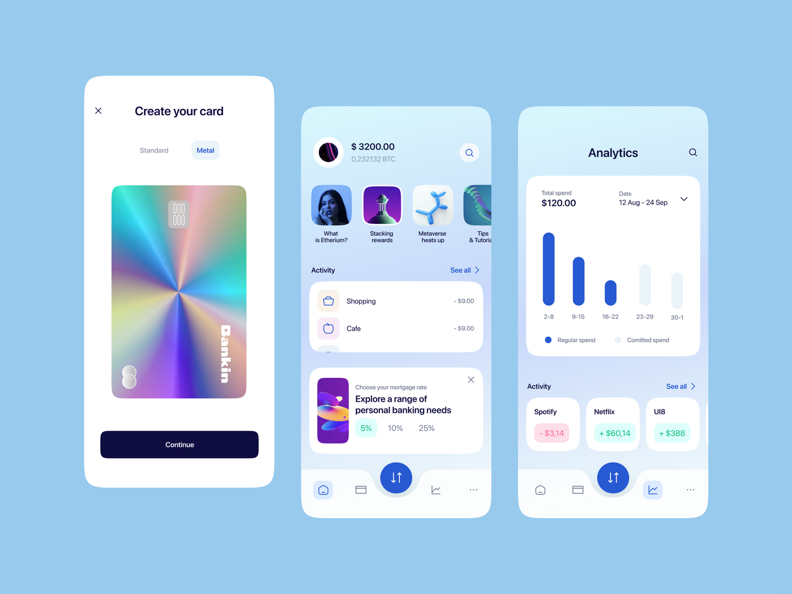 Bankin — Card creation, portfolio overview and analytics