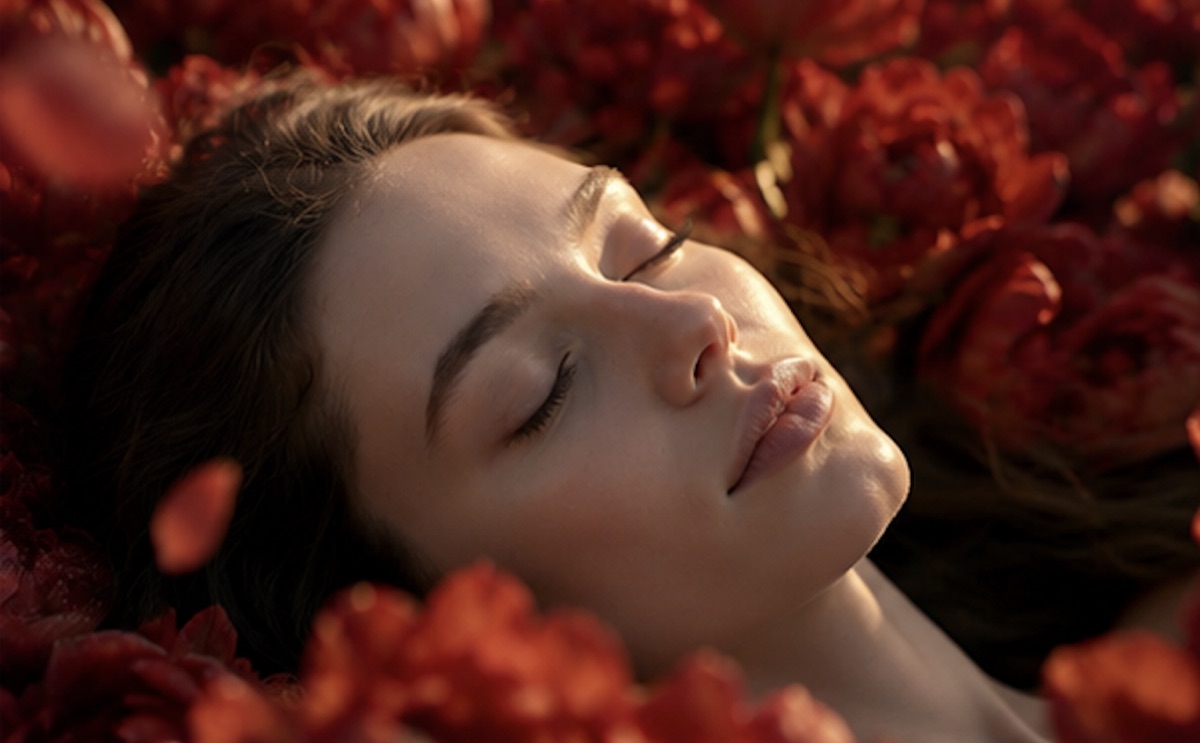 Red Blossom reel storyboard — frame 2