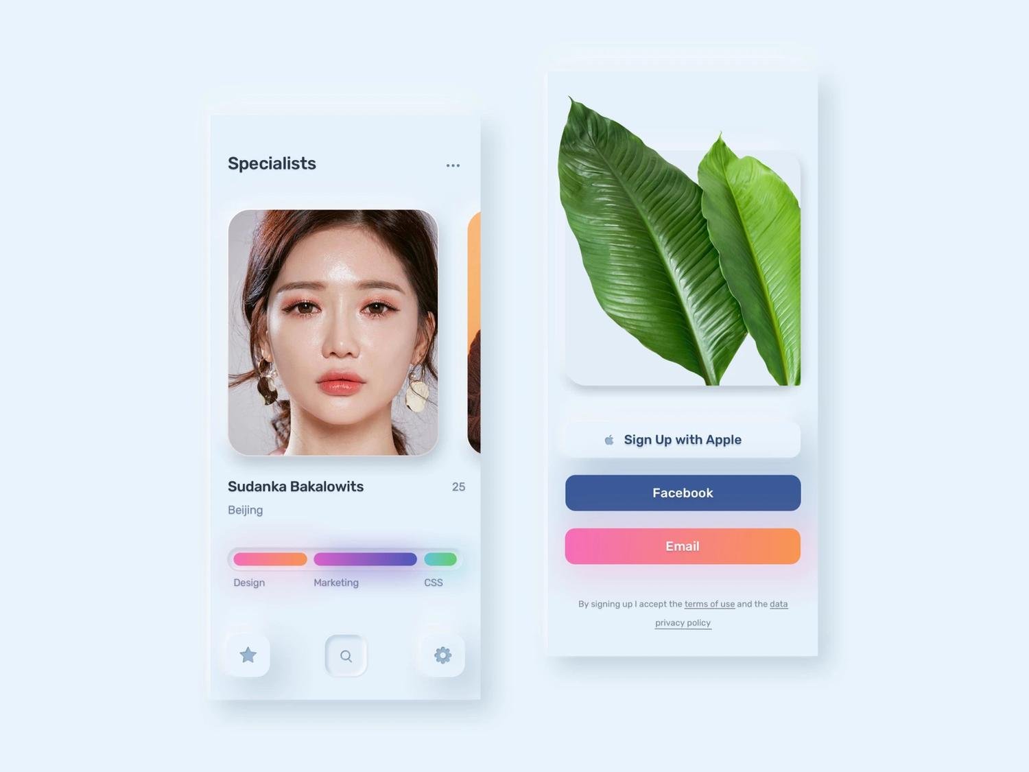 Skeuomorphic UI kit design with realistic textures
