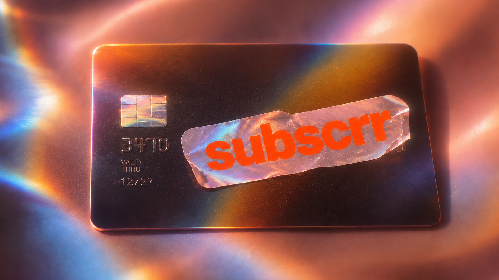 Subscrr — branded card with logo sticker